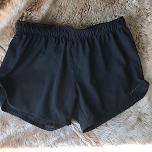 Black Nike workout shorts